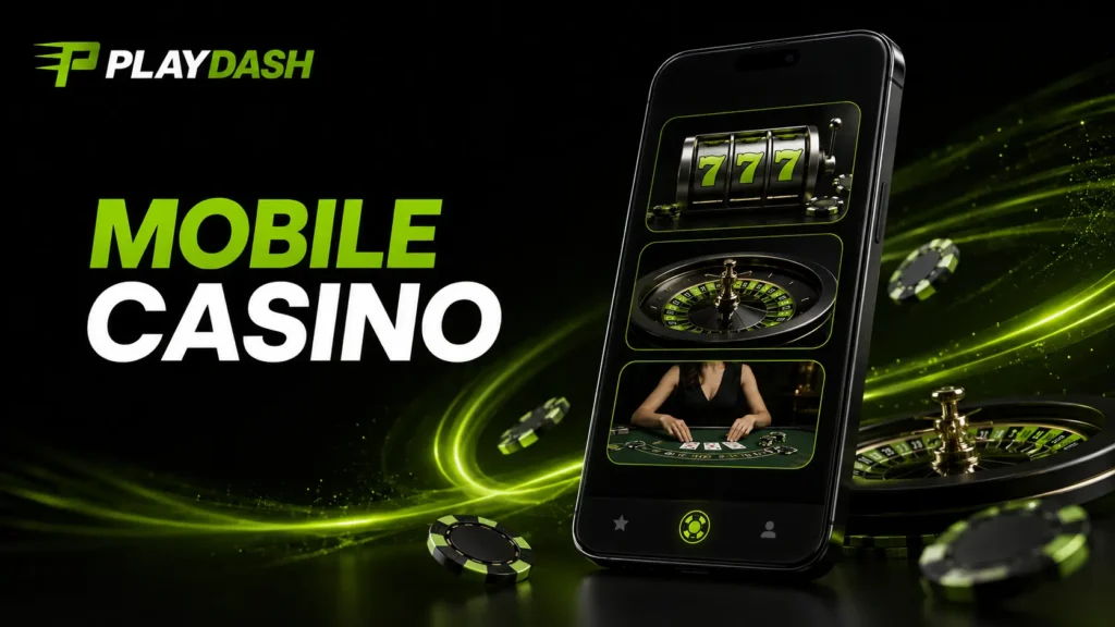 PlayDash mobile casino running in a smartphone browser